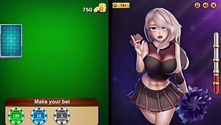 This hot cheerleader is getting it rough in the game