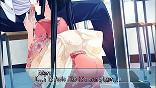 In this hentai scene, Kokoro H6 gives an outdoor blowjob to her guy in Majikoi S