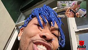 Couple fucks on balcony, caah kabulosa joins interracial threesome fun