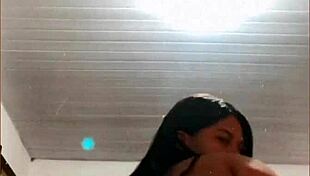 the prostitute with a big ass dances provocatively like a slut.