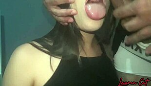 i'm laurencat, a morena teen 18+, taking that cumshot in my mouth after twerking