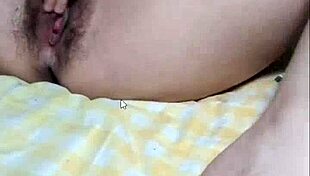 Asian beauty with big tits uses toys for wet masturbation, contrasting pleasure and tease.