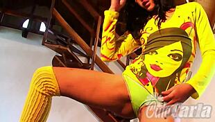 cute amateur teen carla with natural tits licks and fingers her vagina to orgasm