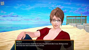 Big tits anime family in erotic homemade game.