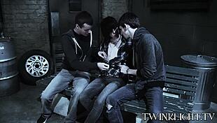 Three Young Gays Making Out Before Anal Pounding!