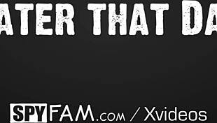 Spyfam step sister catches step brother masturbating