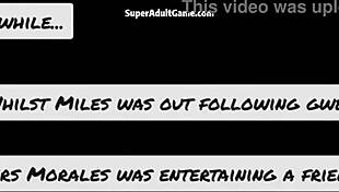 i plays spider woman sex game in 3d realistic uncensored with blowjob and black cock