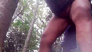 Sapeca RJ Couple Fucking Hard In The Forest Outdoors