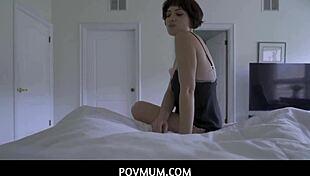 Big tits redhead stepmom fucks me while stepdad is away.