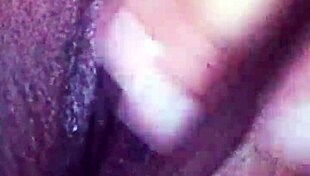 Amateur moaning during siririca masturbation