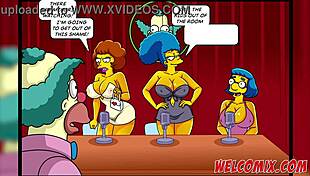i can't stop thinking about the hottest milf in simptoons simpsons hentai, with her big tits and ass in cartoon comic style