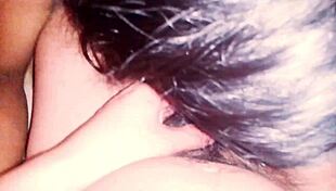 sexy brunette teaches blowjob to amateur