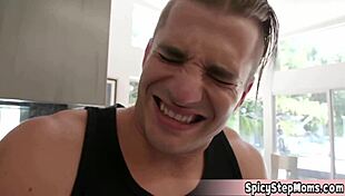 Sporty italian stepmom surprises stepson with breakfast idea he loves