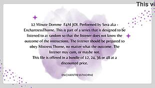 F4M Domme Gives Jerk Off Instructions For Intense Orgasm And Domination