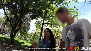 Big tits latina sucks huge cock sloppy pov, feeling every messy lick