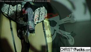 sexy christy mack the pirate teases her amazing ass and tight wet pussy with playful touches