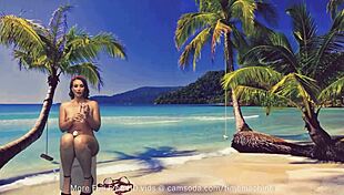 does this curvy amateur girl fuck herself with a glass dildo on webcam?