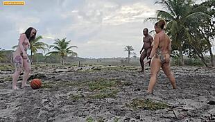 Gay amateurs get wild in public forest romp