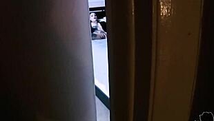 I watch my goth stepsister masturbate and cum in mouth during voyeur series.