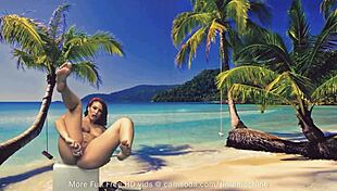 does this curvy amateur girl fuck herself with a glass dildo on webcam?