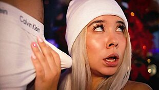 Blonde tests cock on webcam show