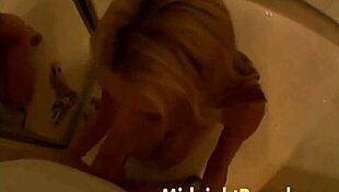 Crystal ray, the blonde slut, gives hardcore blowjob and takes cumshot