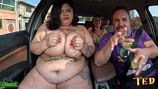 bbw mary jhuana flashes giant tits on osasco streets