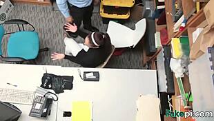 stepmom and stepdaughter caught and fucked for stealing