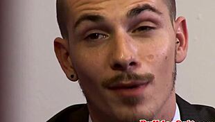 Young punk bounces on boss's hard cock