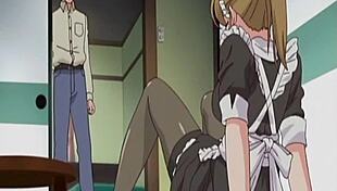 anime maid masturbates and gets wet in hentai style 😊