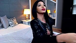 Khandijanel Shows Dark Lips And Long White Nails Smoking