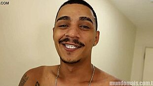 i'm bathing and sucking that big black cock while the little white guy watches