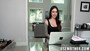 Suttin, Angelina Moon, and Donnie Rock Balance Work with Blowjob and POV Action