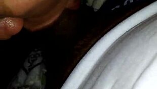 Horny Latina brunette cheats with homemade blowjob