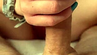 Blonde Girlfriend Gives Close-Up Handjob And Cumshot