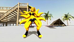 Roxy Foxy in Black Anime Adventure