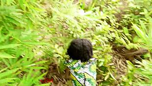 Blonde and Ebony Guys Explore the Bush Together