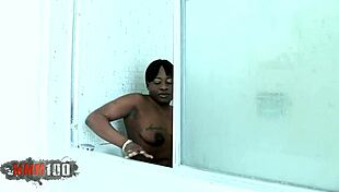 Fat black milf fucked by her boyfriend.