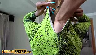 African sex trip ebony milf loves white cock