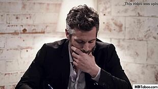 Bella Rolland, the PAWG secretary, fucks her cheating husband in the office