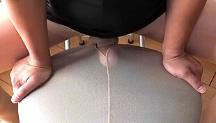 hey, check out this pantyhose masturbation session 😏 stockings and nylon fun