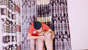 sexy redhead at home gives the best blowjob and takes all my cum in hot video