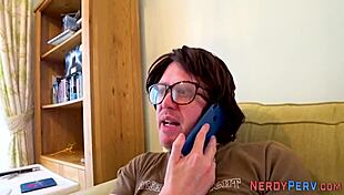 Inked Brit Gobble Geek's Cock