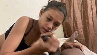 little stepsister wakes up and gives me a good blowjob deep throat