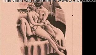 Bold vintage erotic art from antique anime cartoons.