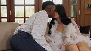 Pretty shemale interacts with guy in subtle encounter