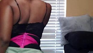 Naejae twerks her ass and grinds pussy on pole