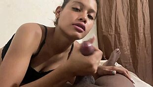 little stepsister wakes up and gives me a good blowjob deep throat