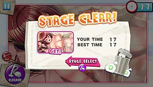 Cleaning hentai images turns into a game where cute anime girls blow big cocks and get creampied