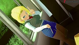 DRAGON BALL Z EX 3 PART 5 - VIDEL WATCHES GOHAN AND A18 FUCKING HARD IN FULL 1HR MOVIE ON SHEER OR PTRN FANTASYKING3